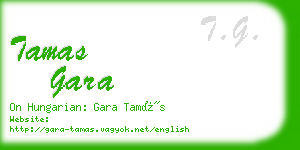 tamas gara business card